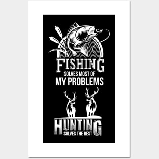 Funny Fishing And Hunting Gift Christmas Humor Hunter Cool Posters and Art